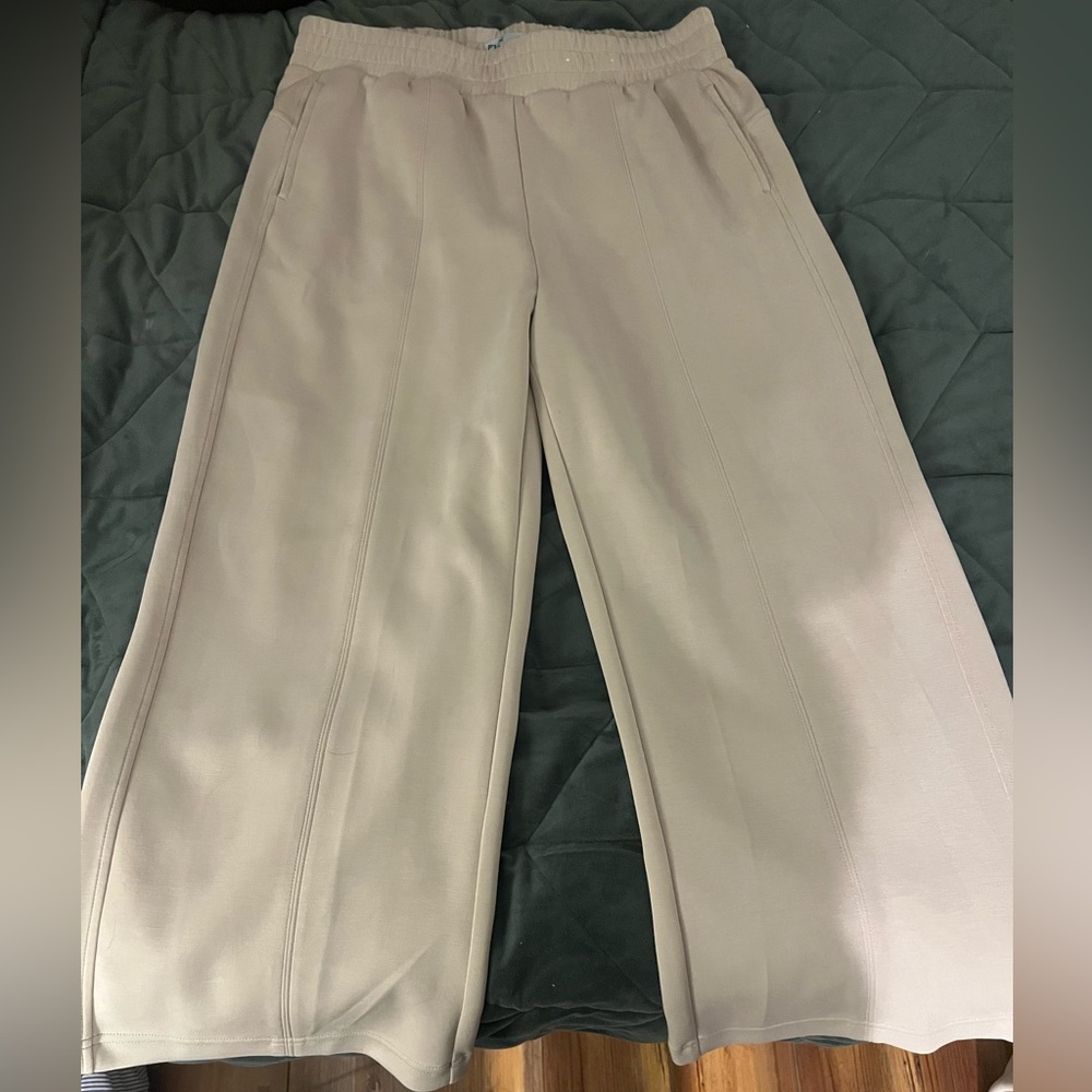 Wide Leg Cream Pants